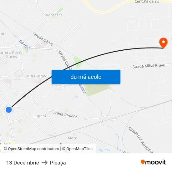 Harta de 13 Decembrie către Pleașa