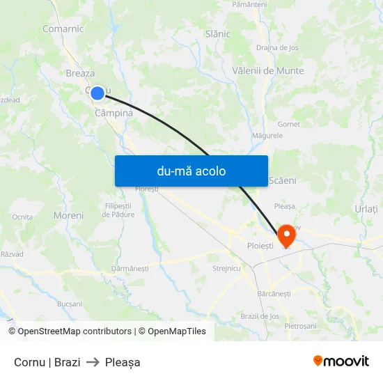 Harta de Cornu | Brazi către Pleașa