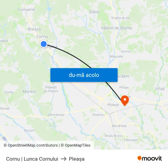 Harta de Cornu | Lunca Cornului către Pleașa