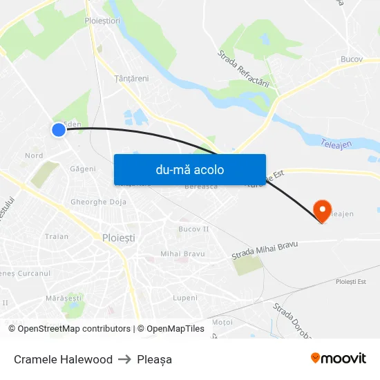 Harta de Cramele Halewood către Pleașa