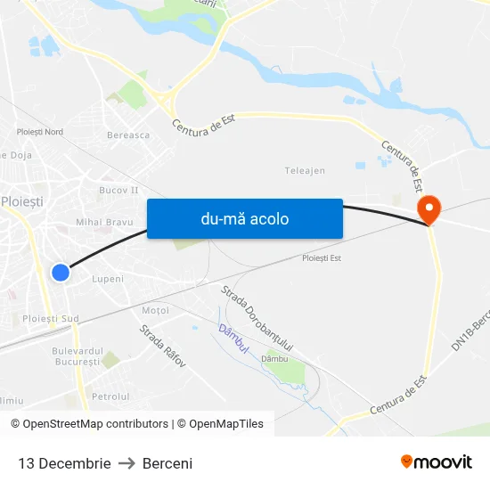 Harta de 13 Decembrie către Berceni