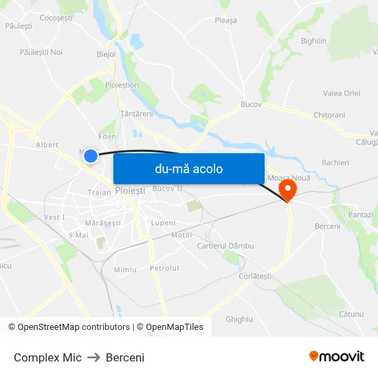 Harta de Complex Mic către Berceni