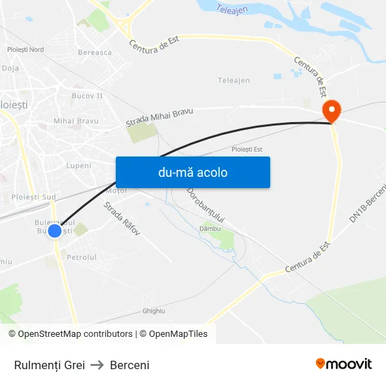 Harta de Rulmenți Grei către Berceni