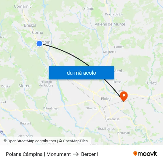 Harta de Poiana Câmpina | Monument către Berceni