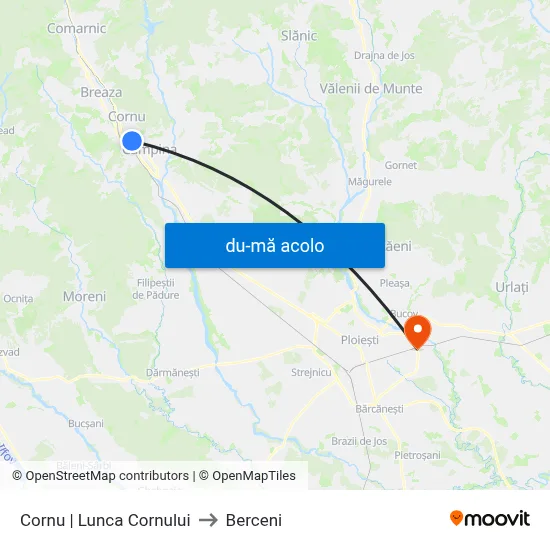 Harta de Cornu | Lunca Cornului către Berceni