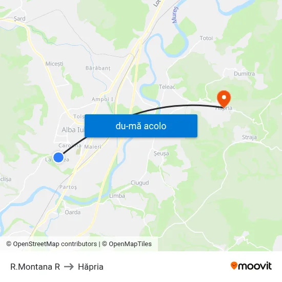 Harta de R.Montana R către Hăpria