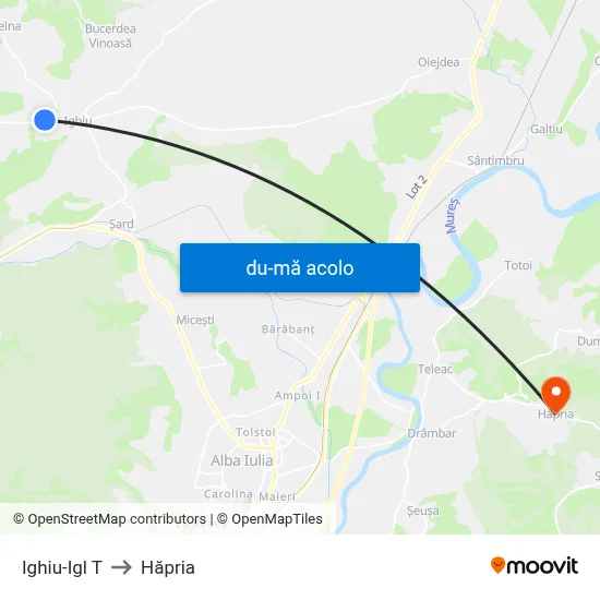 Harta de Ighiu-Igl T către Hăpria