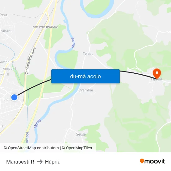 Harta de Marasesti R către Hăpria