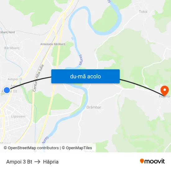 Harta de Ampoi 3 Bt către Hăpria