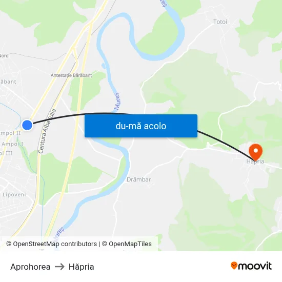 Harta de Aprohorea către Hăpria