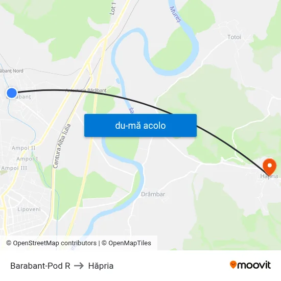 Harta de Barabant-Pod R către Hăpria
