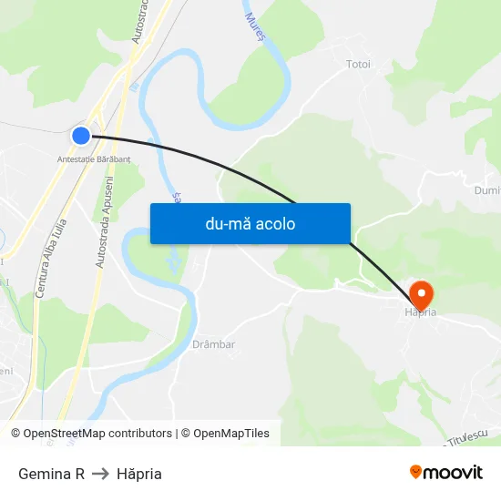 Harta de Gemina R către Hăpria