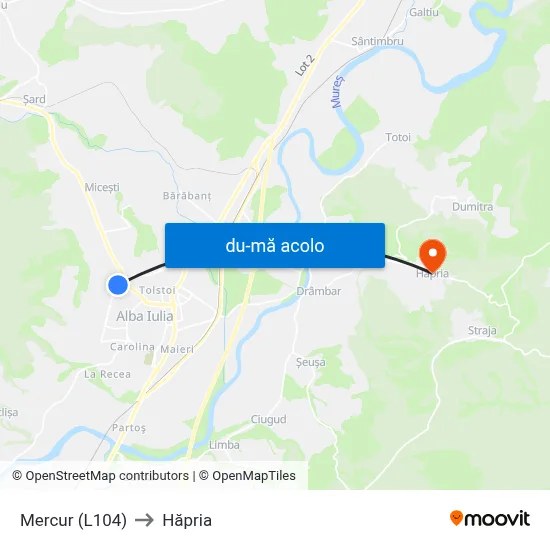 Harta de Mercur (L104) către Hăpria