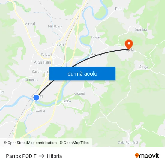 Harta de Partos POD T către Hăpria