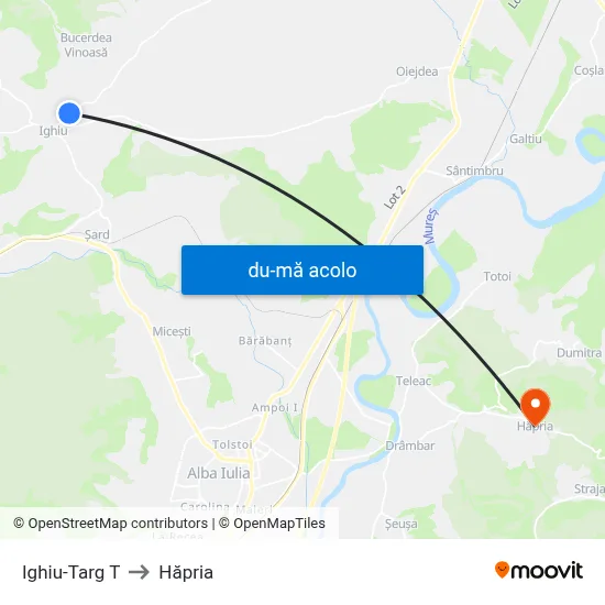 Harta de Ighiu-Targ T către Hăpria