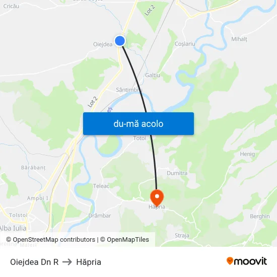 Harta de Oiejdea Dn R către Hăpria