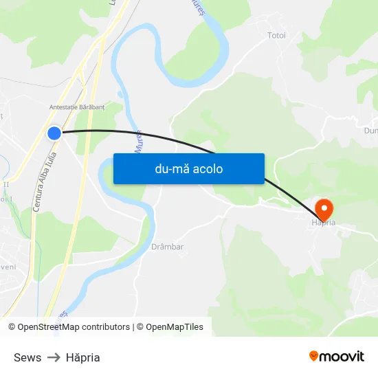 Harta de Sews către Hăpria