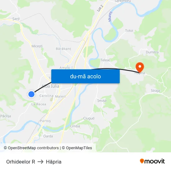 Harta de Orhideelor R către Hăpria