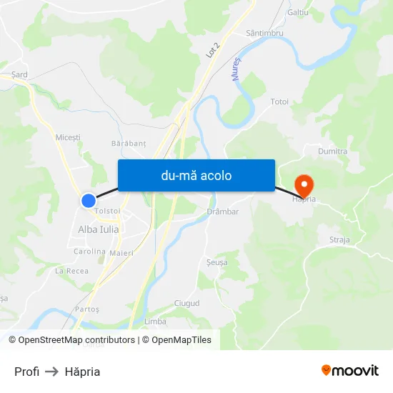 Harta de Profi către Hăpria