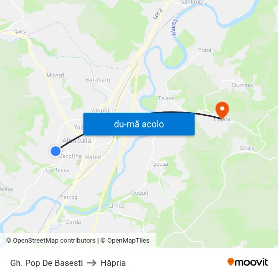 Harta de Gh. Pop De Basesti către Hăpria