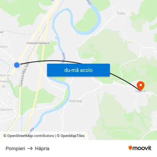 Harta de Pompieri către Hăpria