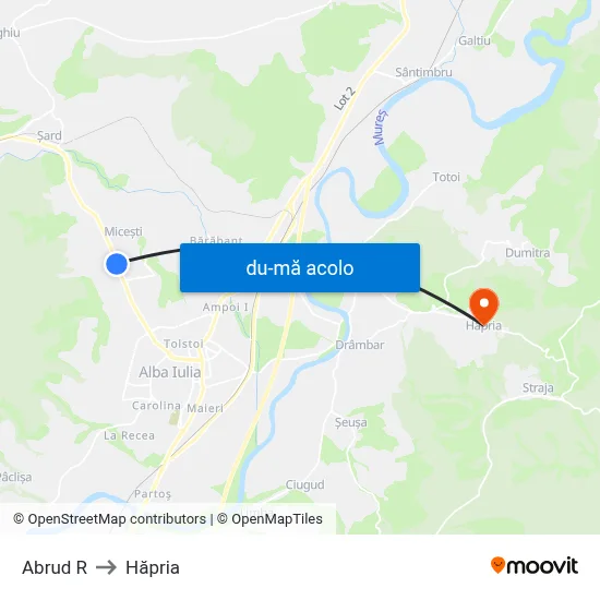Harta de Abrud R către Hăpria