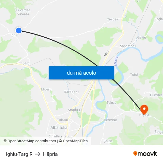 Harta de Ighiu-Targ R către Hăpria