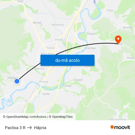 Harta de Paclisa 3 R către Hăpria