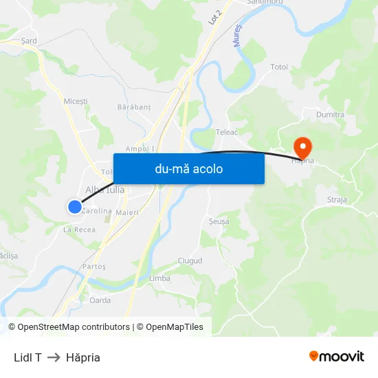 Harta de Lidl T către Hăpria