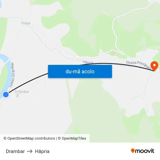 Harta de Drambar către Hăpria