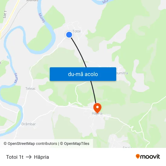 Harta de Totoi 1t către Hăpria