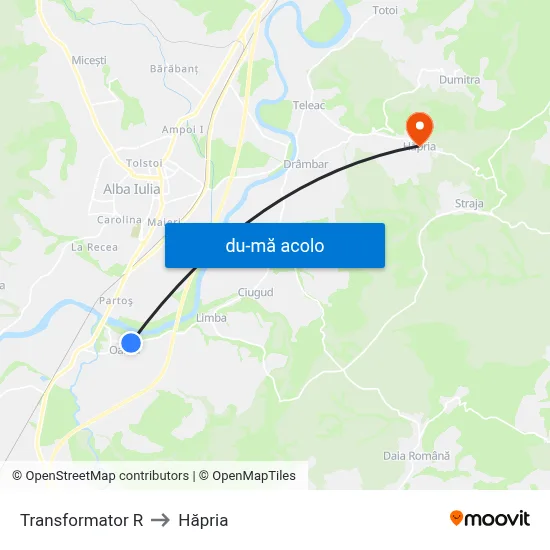 Harta de Transformator R către Hăpria