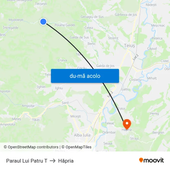 Harta de Paraul Lui Patru T către Hăpria