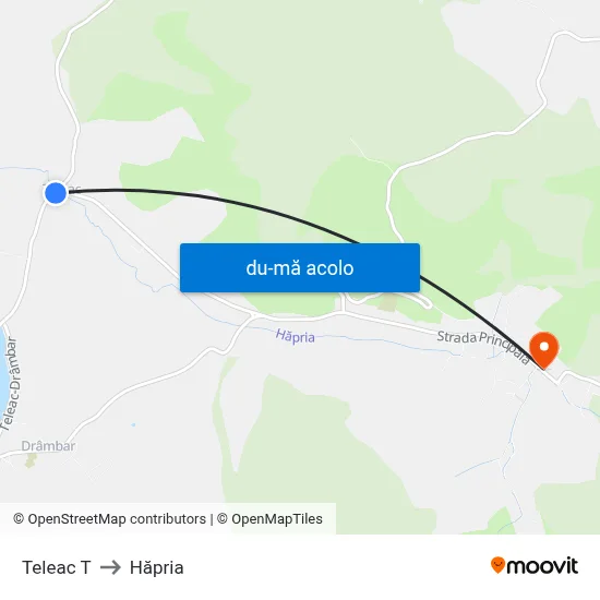 Harta de Teleac T către Hăpria