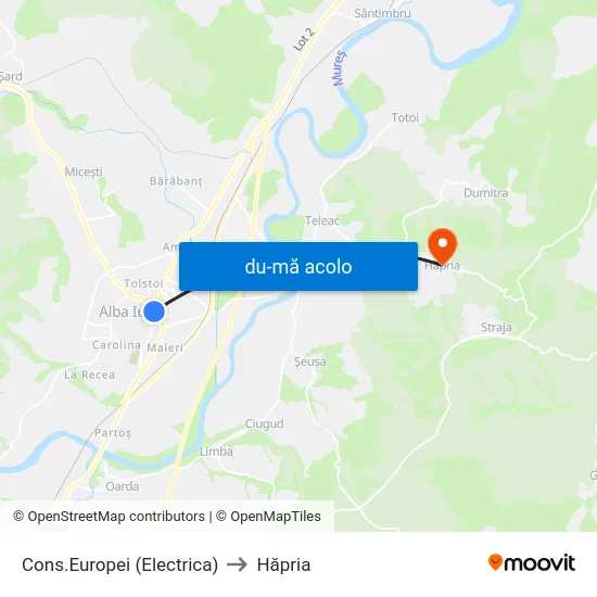 Harta de Cons.Europei (Electrica) către Hăpria