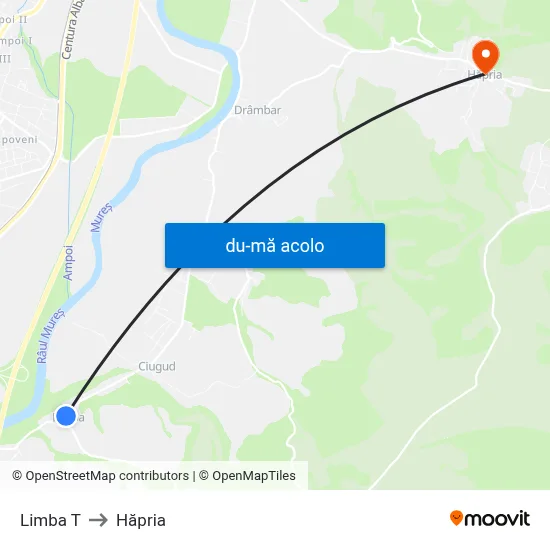 Harta de Limba T către Hăpria