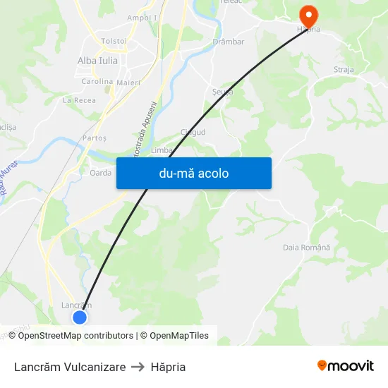 Harta de Lancrăm Vulcanizare către Hăpria
