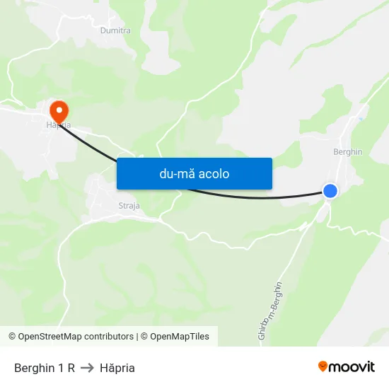 Harta de Berghin 1 R către Hăpria