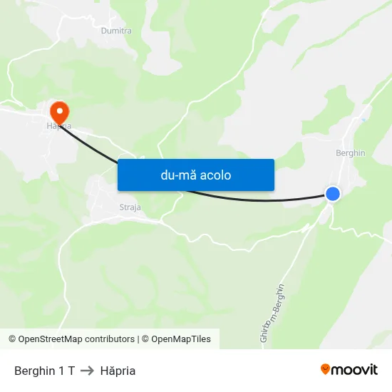 Harta de Berghin 1 T către Hăpria