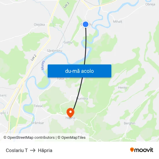Harta de Coslariu T către Hăpria