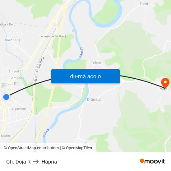 Harta de Gh. Doja R către Hăpria