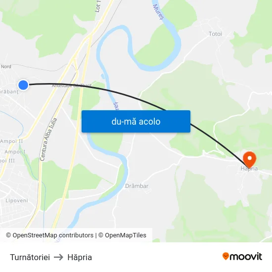 Harta de Turnătoriei către Hăpria