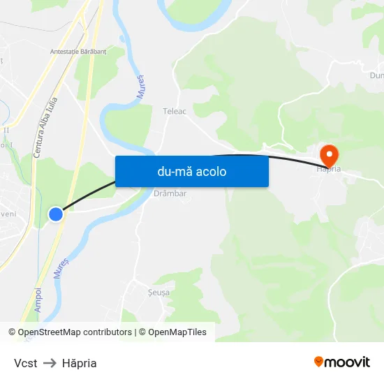 Harta de Vcst către Hăpria