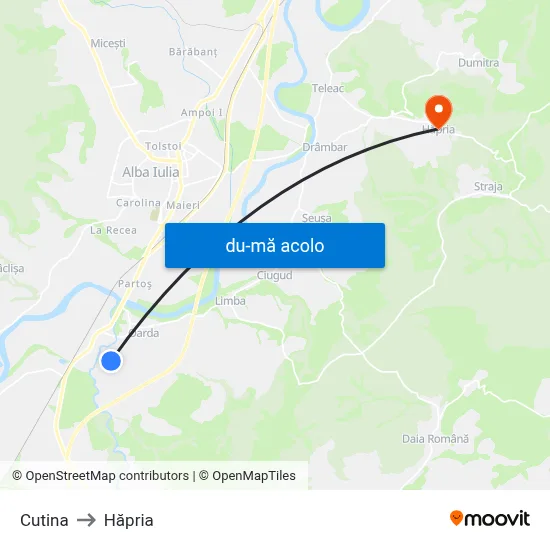 Harta de Cutina către Hăpria