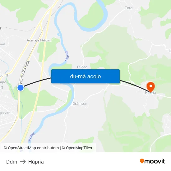 Harta de Ddm către Hăpria
