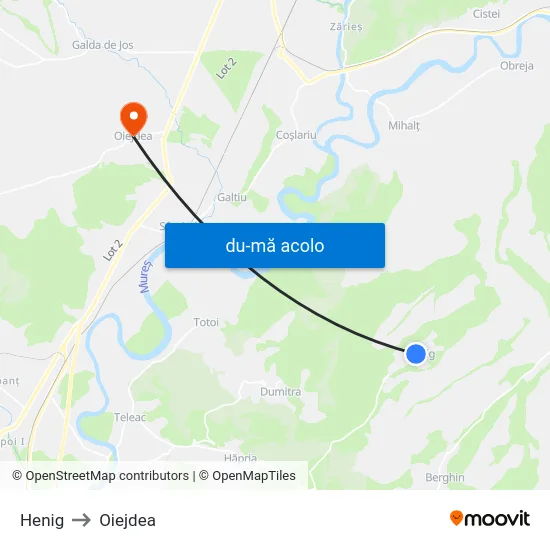 Harta de Henig către Oiejdea