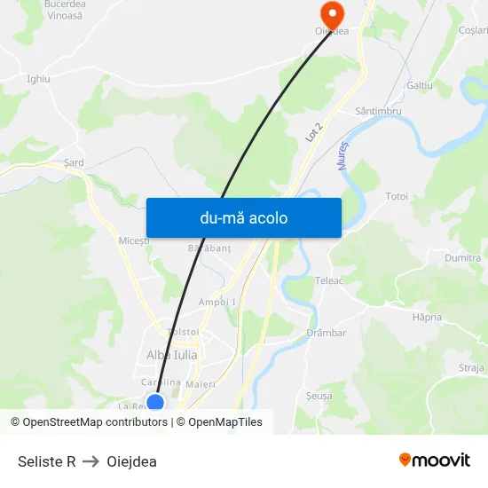 Harta de Seliste R către Oiejdea