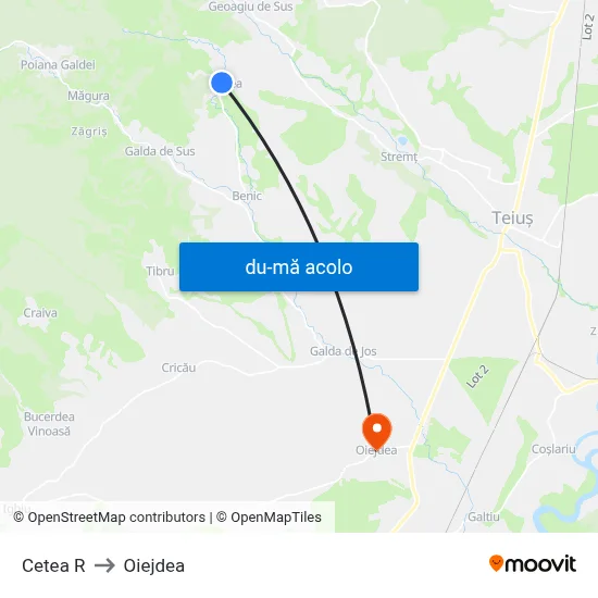 Harta de Cetea R către Oiejdea