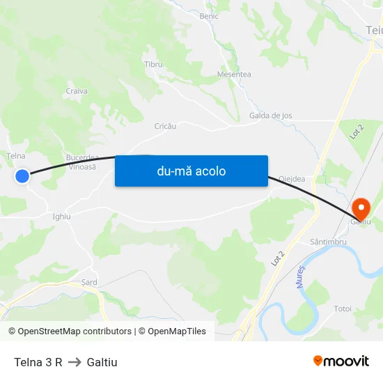 Harta de Telna 3 R către Galtiu