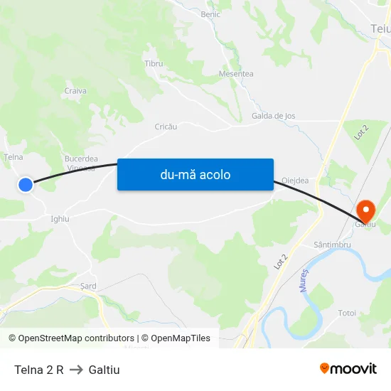 Harta de Telna 2 R către Galtiu